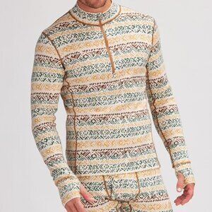 Backcountry Merino 1/4 Zip Base Layer Mens XXL Spruces AOP Warm Long Sleeve